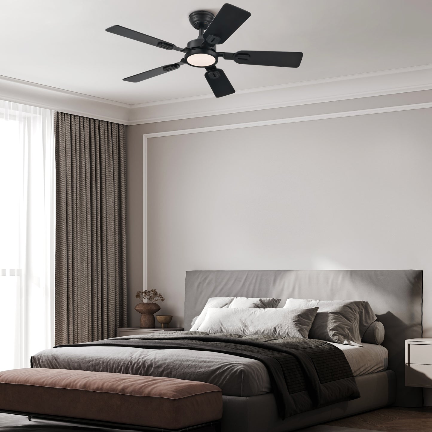 Bestco 2 Pack 42" Ceiling Fan with Light and Remote for Farmhouse Living Room