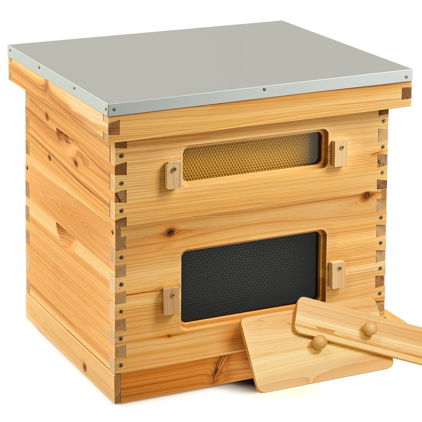20 Frame Bee Hive Box Kit Beeswax Coated Langstroth Beehive Kit for Beekeeping