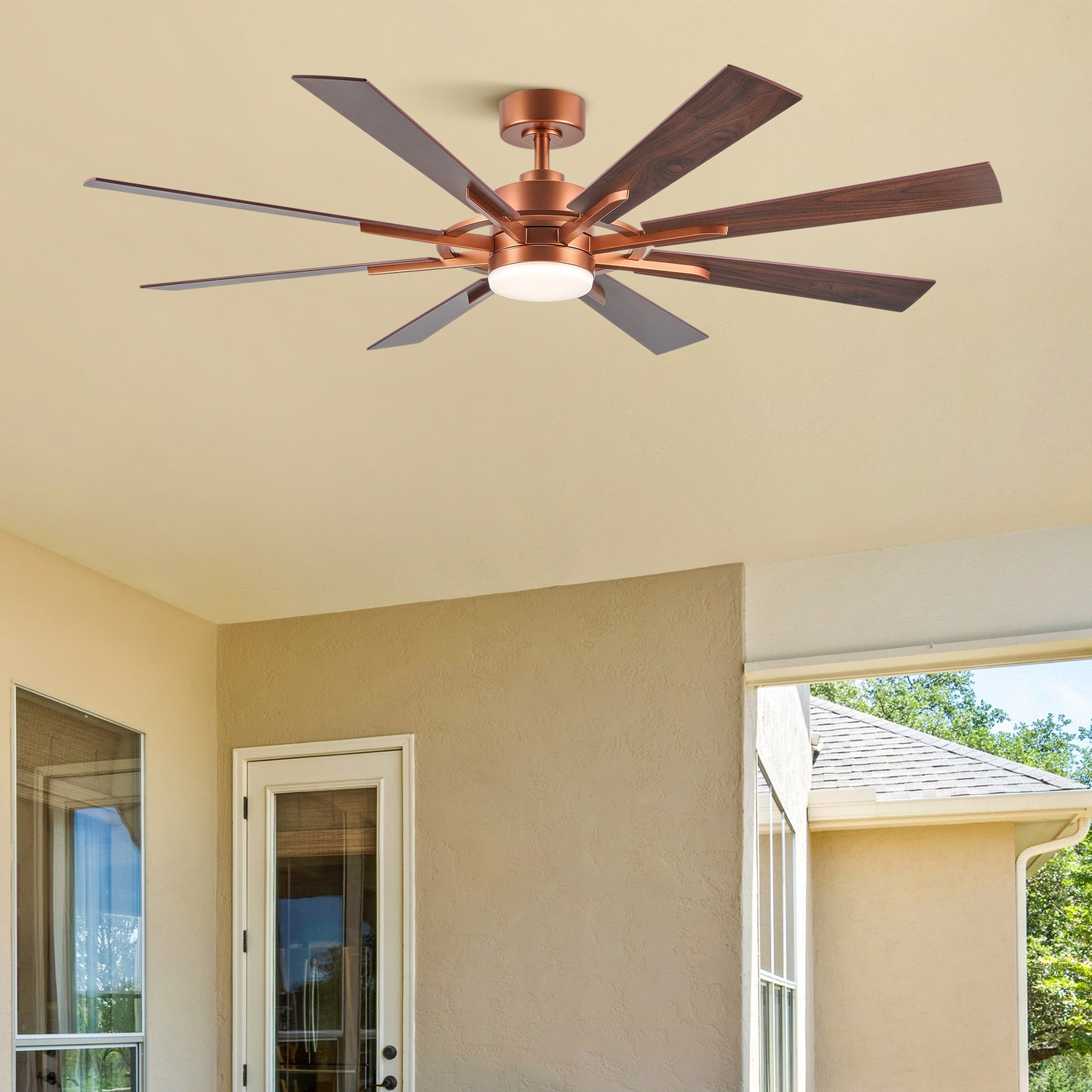 60" Ceiling Fan with Light and Remote Control for Farmhouse Living Room